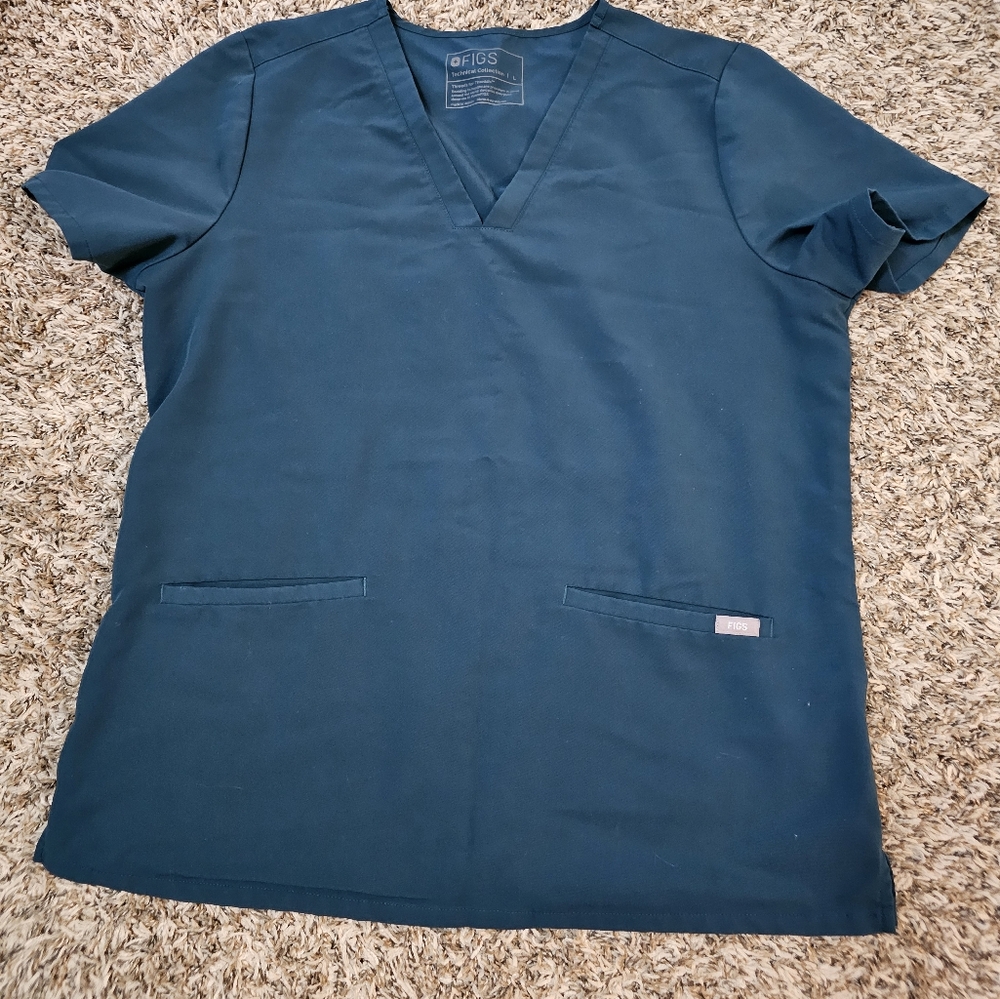 Figs Women’s Scrub Top in Teal Blue